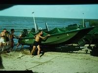 Sgt. O'Creagh ACC helps with landing craft Belize 1976