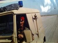 Photo of Cpl Robert 'Bob' Hasnip Bem (bar) in the Gulf with 110 Provost RMP